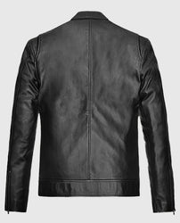 Michael Fassbender Frank Film Black Leather Jacket
