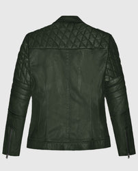 Victoria Justice Green Leather Jacket