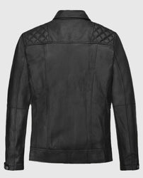 Patrick J. Adams Black Leather Jacket