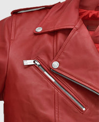 Freaky Millie Red Leather Jacket