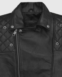 Patrick J. Adams Black Leather Jacket