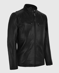 Henry Cavill Black Leather Biker Jacket