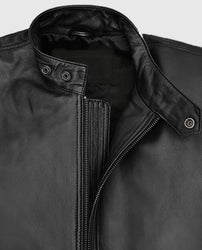 Michael Fassbender Frank Film Black Leather Jacket