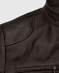 Michael Jordan Brown Leather Jacket