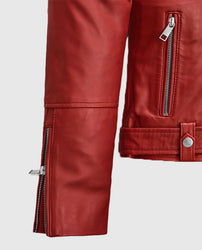 Freaky Millie Red Leather Jacket