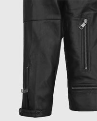 Patrick J. Adams Black Leather Jacket