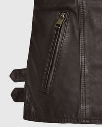 Hailey Baldwin Bieber's Brown Leather Jackets