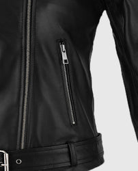 Adele Exarchopoulos Black Leather Jacket