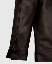 Michael Jordan Brown Leather Jacket