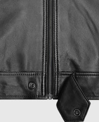 Michael Fassbender Frank Film Black Leather Jacket
