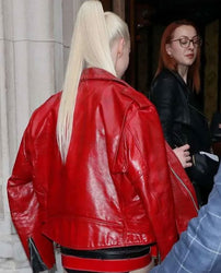 Furiosa A Mad Max Saga Premiere Anya Taylor-Joy Red Leather Jacket