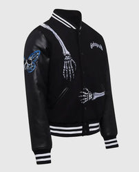 Men's Godspeed Skull Rod Black Bomber Halloween Jacket