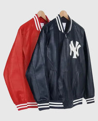 Supreme NY Yankees Varsity Leather Jacket