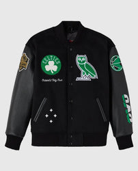 Boston Celtics OVO Black Varsity Jacket