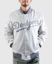 LA Dodgers Silver Bomber Satin Jacket
