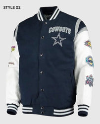 Dallas Cowboys Super Bowl 5x Champions Varsity Jacket
