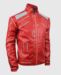 Michael Jackson Beat It Red Leather Jacket