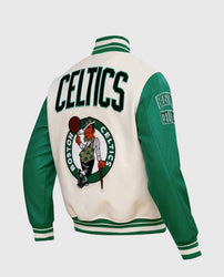 NBA Boston Celtics Men's Rib Wool Varsity Jacket