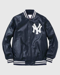 Supreme NY Yankees Varsity Leather Jacket