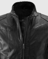 Men's Black Cafe Racer Jacket