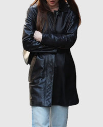 Materialists Dakota Johnson Black Leather Coat
