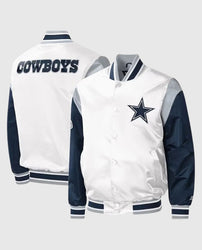 Dallas Cowboys Warm-Up Pitch Varsity Satin Jacket