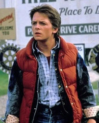 Back to the Future Marty McFly Puffer Vest Red
