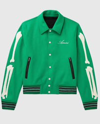 Amiri Bones Letterman Wool Jacket