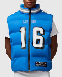 Jared Goff Detroit Lions Off Season Player Puffer Vest