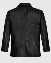 Ben Stiller Black Leather Blazer