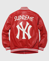 Supreme NY Yankees Varsity Leather Jacket