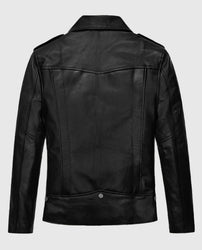 Jimin Black Biker Leather Jacket