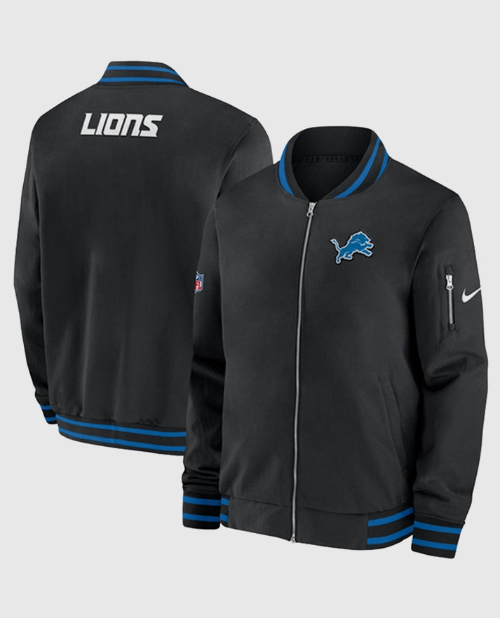 Detroit Lions Sideline Black Jacket