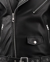 Men's Boulevard Black Biker Leather Jacket