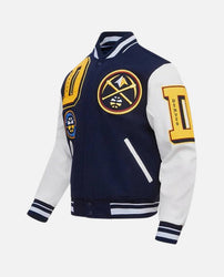 NBA Denver Nuggets Men's Rib Wool Varsity Jacket