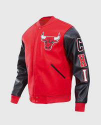 NBA Chicago Bulls Men's Red Varsity Jacket