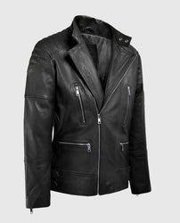 Shotgun Black Moto Leather Jacket