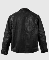 David Beckham Black Biker Leather Jacket