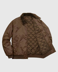 Supreme Bomber Brown Jacket with Fur Collar