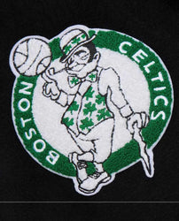 Boston Celtics Black Out Vintage Logo Varsity Jacket