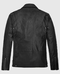 Bruno Mars Black Leather Biker Jacket