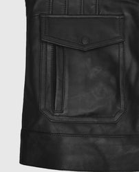 Aaron Taylor Johnson Black Leather Jacket