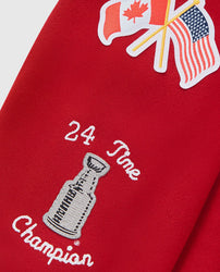 Montreal Canadiens OVO Red Varsity Jacket