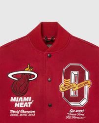 OVO Miami Heat Varsity Wool Burgundy Jacket