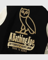 Bape A Bathing Ape OVO Varsity Jacket