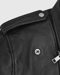 Bruno Mars Black Leather Biker Jacket