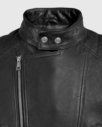 Shotgun Black Moto Leather Jacket