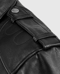 Deadwood Black Moto Leather Jacket