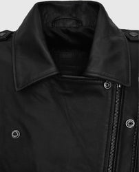 Vox Lux Natalie Portman Black Biker Leather Jacket