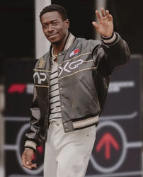 F1 Movie Damson Idris x APXGP Leather Varsity Jacket